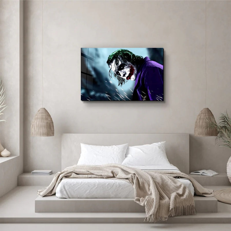 Quadro Metalizado Moderno Decoração Coringa Black Joker Filme