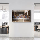 Quadro Metalizado Moderno Decoração Santa Ceia Cristo