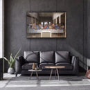 Quadro Metalizado Moderno Decoração Santa Ceia Cristo