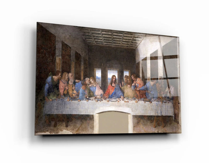 Quadro Metalizado Moderno Decoração Santa Ceia Cristo