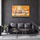 Quadro Metalizado Moderno Decoração Cavalos Horses Brancos