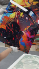 Quadro Naruto Shippuden I.A  Placa Decorativa Metalizado Brilhante