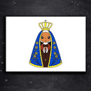 Quadro Metalizado Nossa Senhora Aparecida Decorativa Brilhante