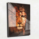 Quadro Metalizado Leão de Judá/ Jesus Cristo Decorativa Brilhante