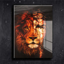 Quadro Metalizado Leão de Judá/ Jesus Cristo Decorativa Brilhante