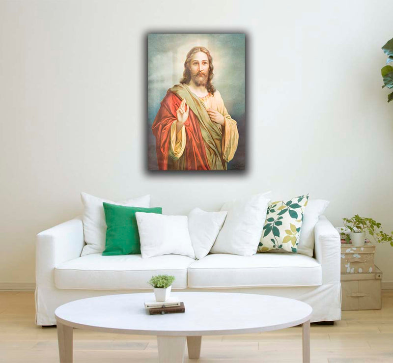 Quadro Metalizado Jesus Cristo Brilhante