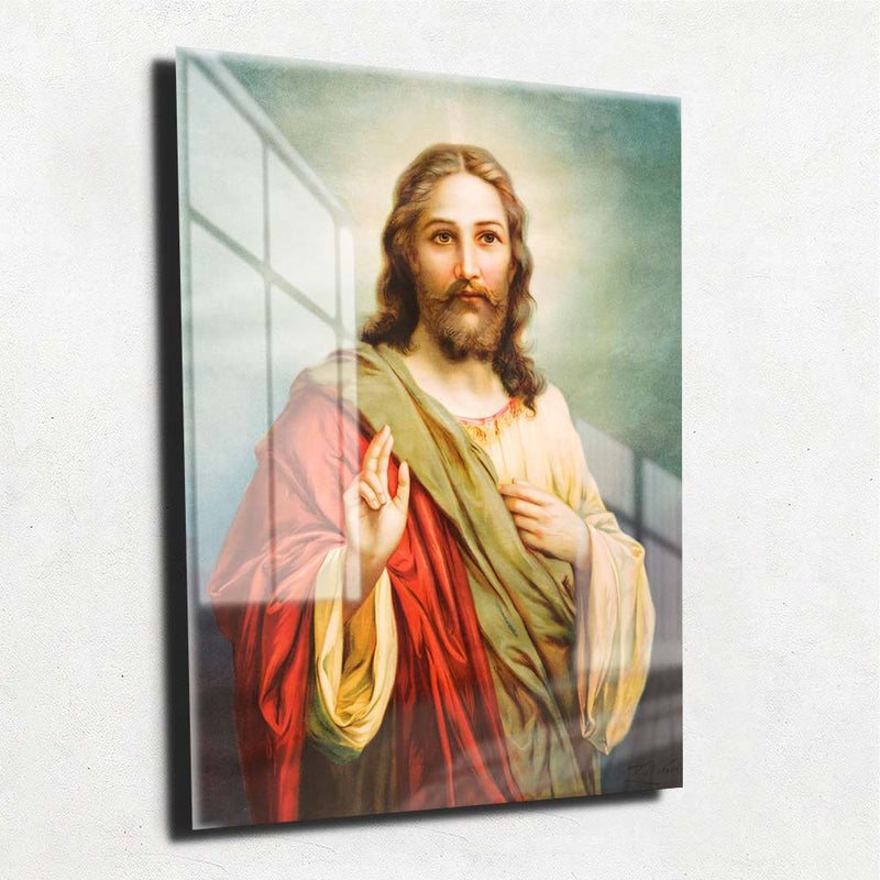 Quadro Metalizado Jesus Cristo Brilhante