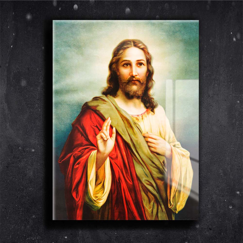 Quadro Metalizado Jesus Cristo Brilhante