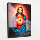 Quadro Metalizado Sagrado Coração de Jesus Brilhante