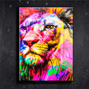 Quadro Metalizado Leão de Judá Multi Color Brilhante