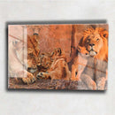 Quadro Metalizado Leão de Judá e Família Decorativa Brilhante