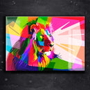 Quadro Metalizado Leão de Judá Multi Color a Brilhante