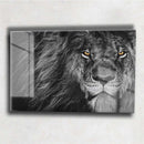 Quadro Metalizado Leão de Judá Preto e Branco Brilhante
