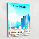 Quadro Metalizado Abu Dhabi Coleção Países Placa Decorativa Brilhante
