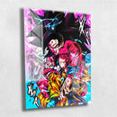Quadro Metalizado Goku SSJ4 Dragon Ball Anime Placa Decorativa Brilhante