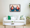 Quadro Metalizado Sagrado Coração de Jesus Decorativa Brilhante