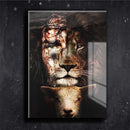 Quadro Metalizado Leão de Judá/ Jesus/ Cordeiro Brilhante