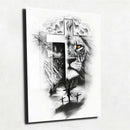 Quadro Metalizado Cruz Leão de Judá Brilhante