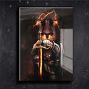 Quadro Metalizado Leão de Judá Guerreio Brilhante