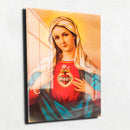 Quadro Metalizado Coração de Maria Brilhante