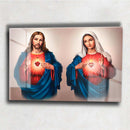 Quadro Metalizado Sagrado Coração de Jesus Decorativa Brilhante