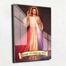 Quadro Metalizado Jesus Confio Em Vós Brilhante