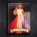 Quadro Metalizado Jesus Confio Em Vós Brilhante