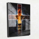 Quadro Metalizado Cruz Leão de Judá Brilhante