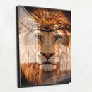 Quadro Metalizado Leão de Judá Coroa Brilhante