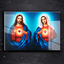 Quadro Metalizado Sagrado Coração de Jesus Decorativa Brilhante