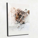 Quadro Metalizado Casal Leão Leoa Judá Brilhante