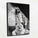 Quadro Metalizado Leão de Judá e Filhote  Brilhante