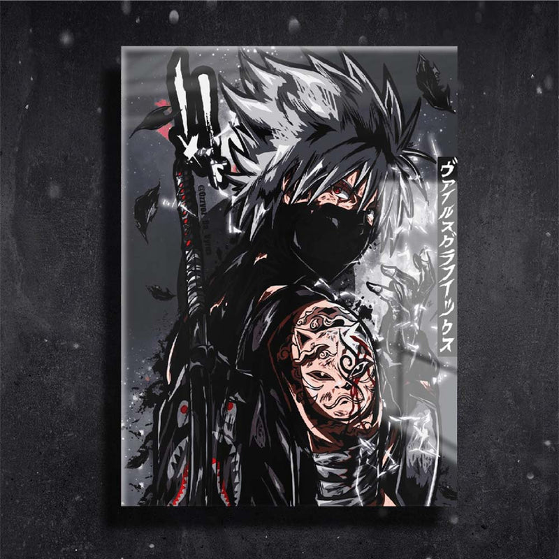 Quadro Metalizado Kakashi Ambu Tatoo Naruto Anime