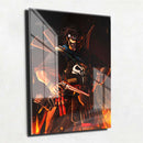 Quadro Metalizado Justiceiro Punisher Art Ninja Placa Decorativa Brilhante