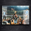 Quadro Metalizado Messi Jogadores Argentina Campeão Copa do Mundo Placa Decorativa Brilhante