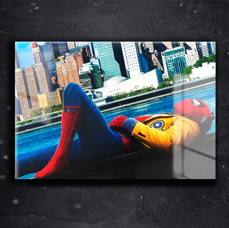 Quadro Metalizado Homem-Aranha: De Volta ao Lar Placa Decorativa Brilhante