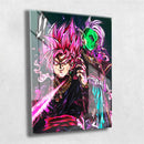Quadro Metalizado Zamasu Goku Black Dragon Ball Anime