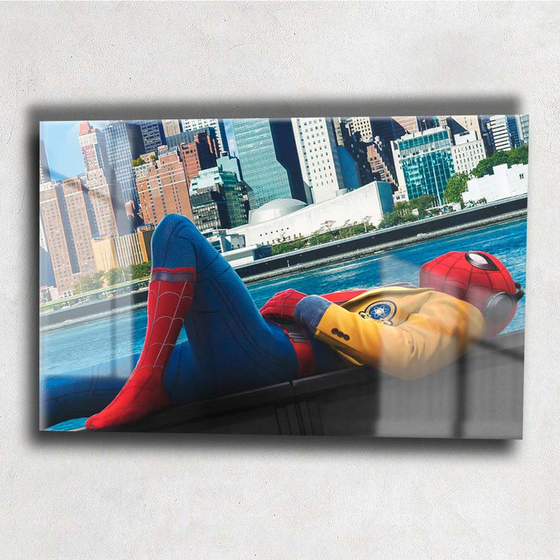 Quadro Metalizado Homem-Aranha: De Volta ao Lar Placa Decorativa Brilhante