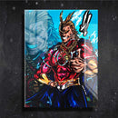 Quadro Metalizado All Might My Hero Academia Anime