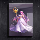 Quadro Metalizado Cavaleiros do Zodíaco Deusa Atena Brilhante