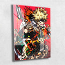 Quadro Metalizado Bakugo My Hero Academia Anime Placa Decorativa Brilhante