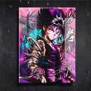 Quadro Metalizado Hiei Yu Yu Hakusho Anime Placa Decorativa Brilhante