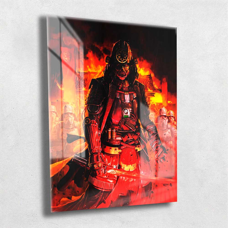 Quadro Metalizado Star Wars Boba Fett Mandaloriano Ninja Art HD