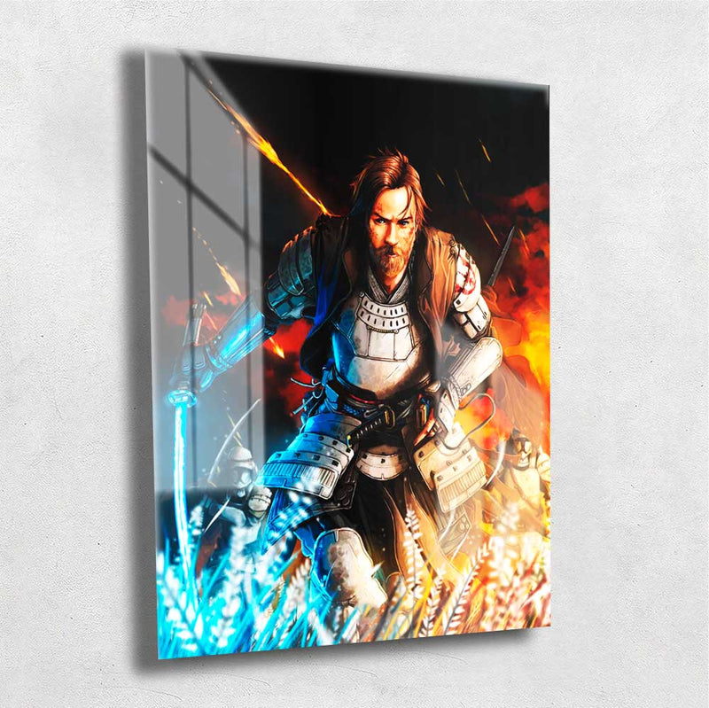 Quadro Metalizado Star Wars Darth Vader War Ninja Art