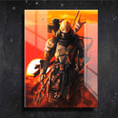 Quadro Metalizado Star Wars Boba Fett Mandaloriano Ninja Art HD