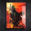 Quadro Metalizado Star Wars The Mandalorian Baby Yoda Ninja Art HD