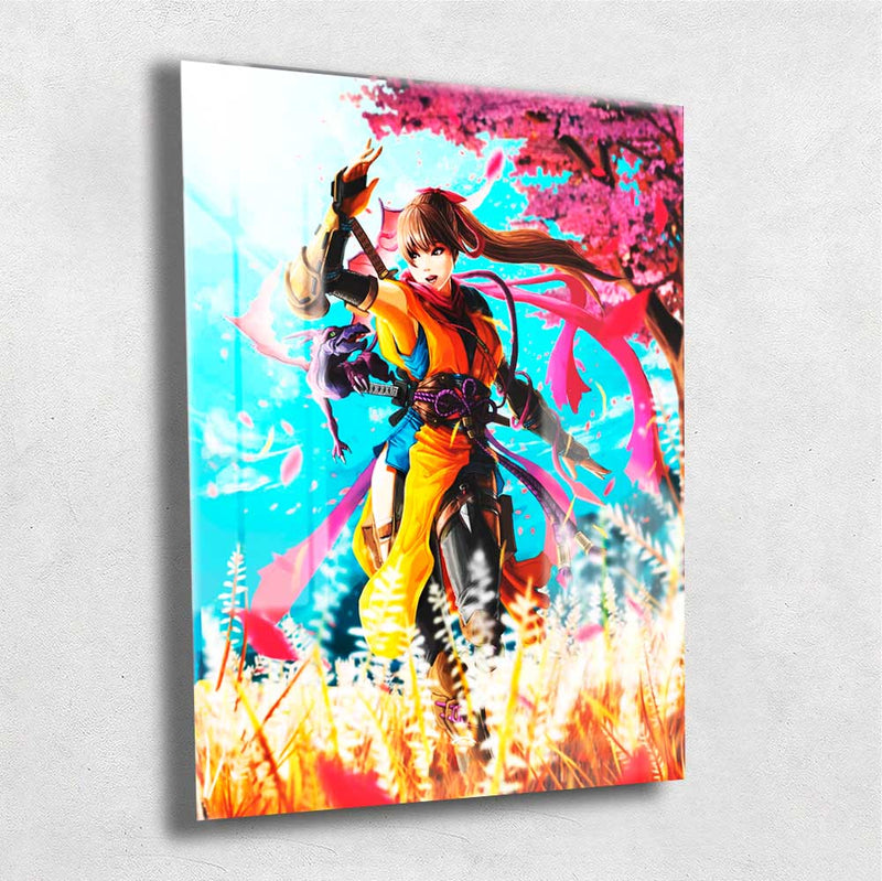 Quadro Metalizado X men Kitty Pryde Ninja Art Placa Decorativa Brilhante