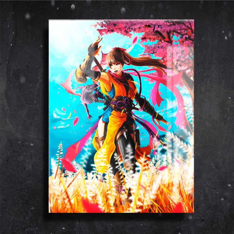 Quadro Metalizado X men Kitty Pryde Ninja Art Placa Decorativa Brilhante