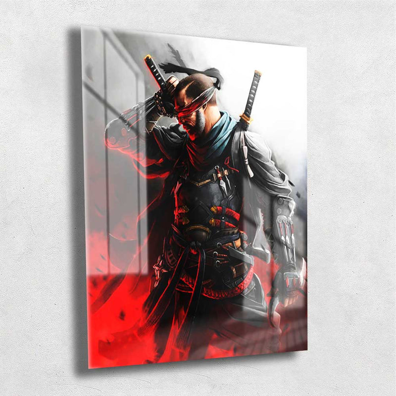 Quadro Metalizado Blade 2 Ninja Art Placa Decorativa Brilhante