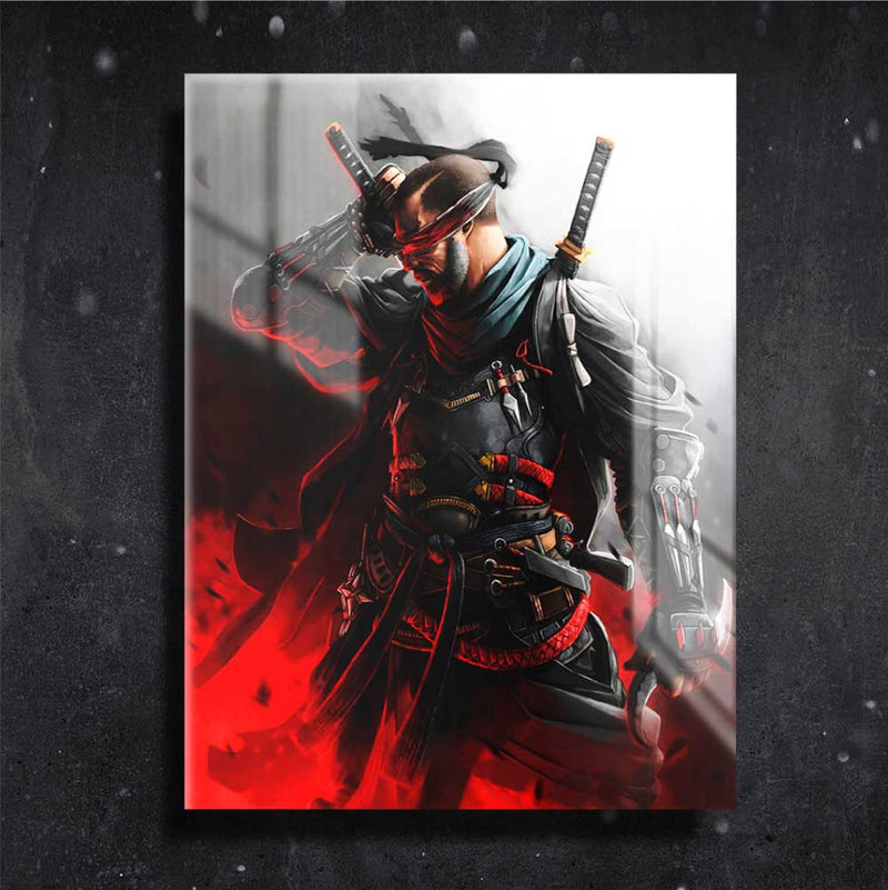 Quadro Metalizado Blade 2 Ninja Art Placa Decorativa Brilhante